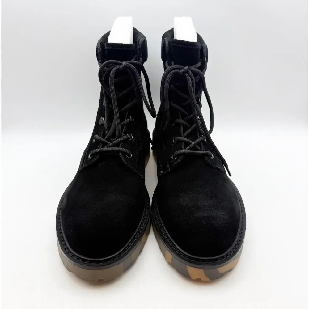 Saint Morta Mens Legion Ankle Combat Boots Size 8 EU 42 Black Suede NIB